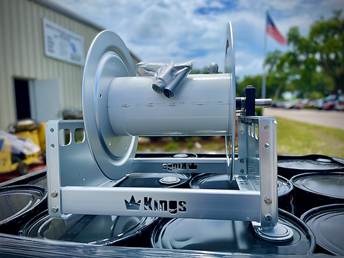 Kings Hose Reel 12in Aluminum Manual Hose Reel — Hurricane Softwash  Equipment
